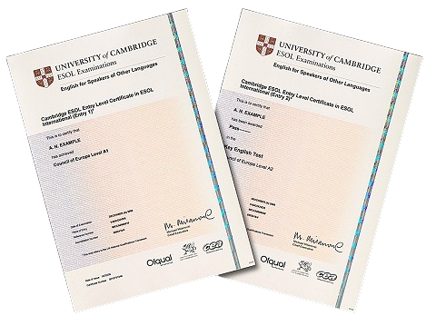 Certificados oficiales de Cambridge English